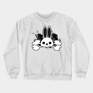 Bunny, skull, bones, horror, pirate, Halloween, rabbit, skulls Crewneck Sweatshirt